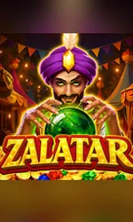 Zalatar slot game by Endorphina featuring a mystical fortune teller, crystal ball, Hold & Win jackpots and magical adventure theme